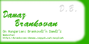 damaz brankovan business card